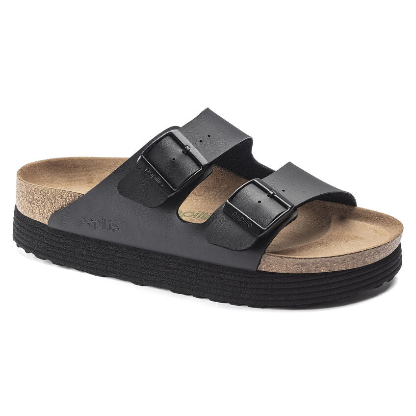 Birkenstock Arizona Platform Vegan BirkoFlor Black (N)(R)