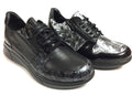 Portofino Women's Black Leather Laced Shoe
