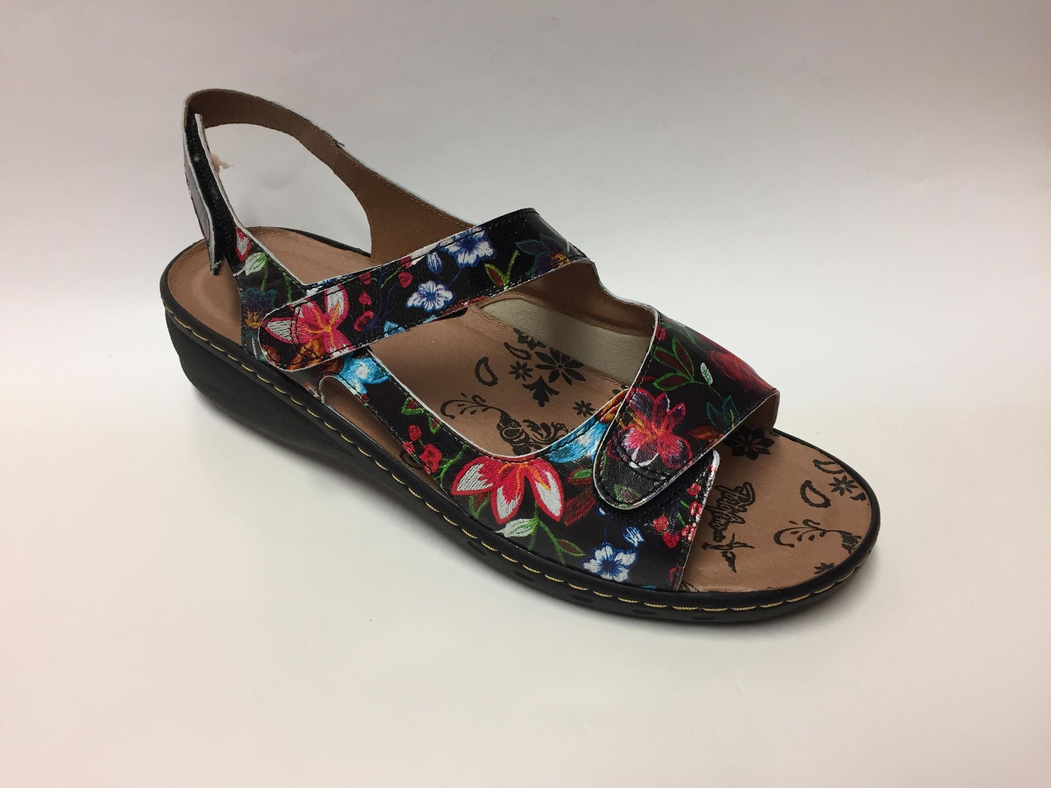 Portofino ND22633MEX Black Velcro Sandal