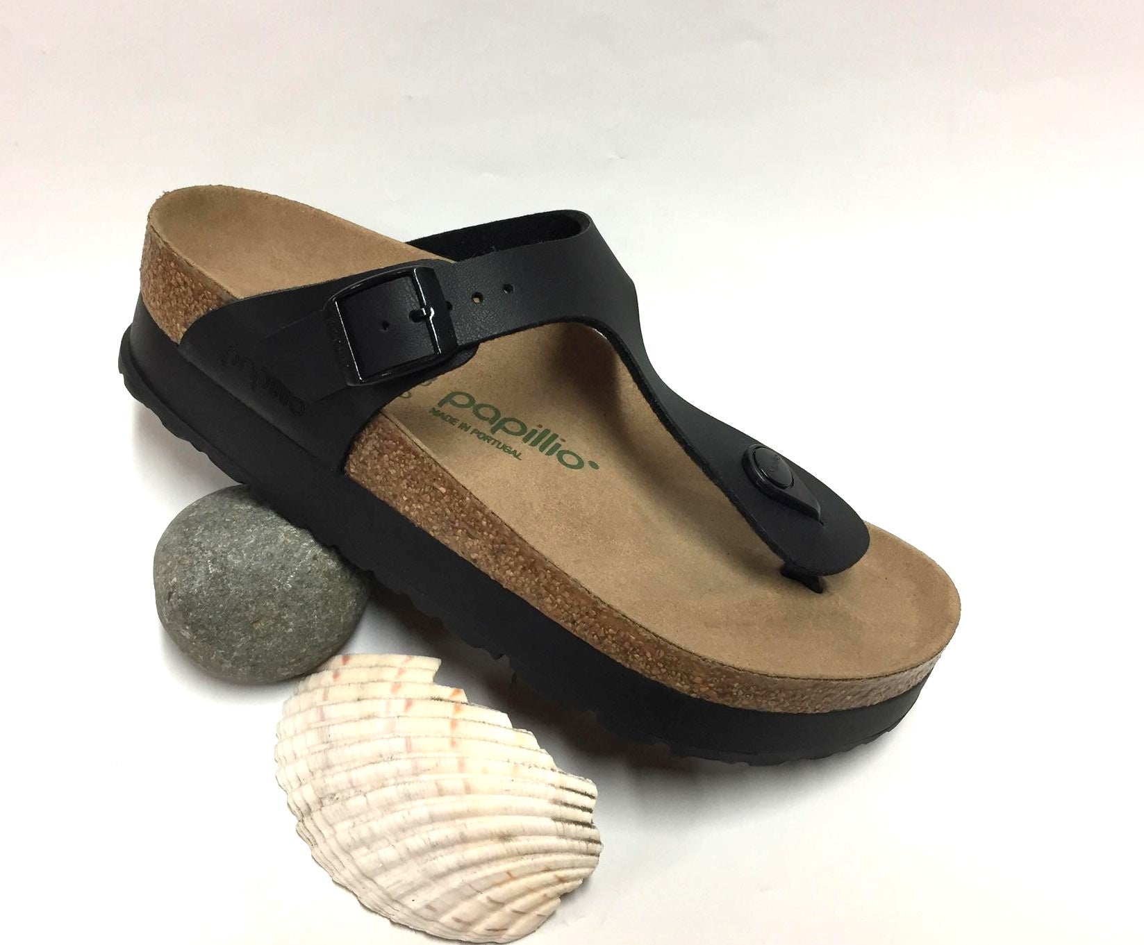 Birkenstock Gizeh Platform Vegan BF Black (W)(R)