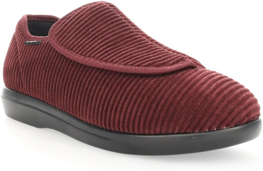 Propet Cush n Foot Corduroy W (D) Burgundy Slipper