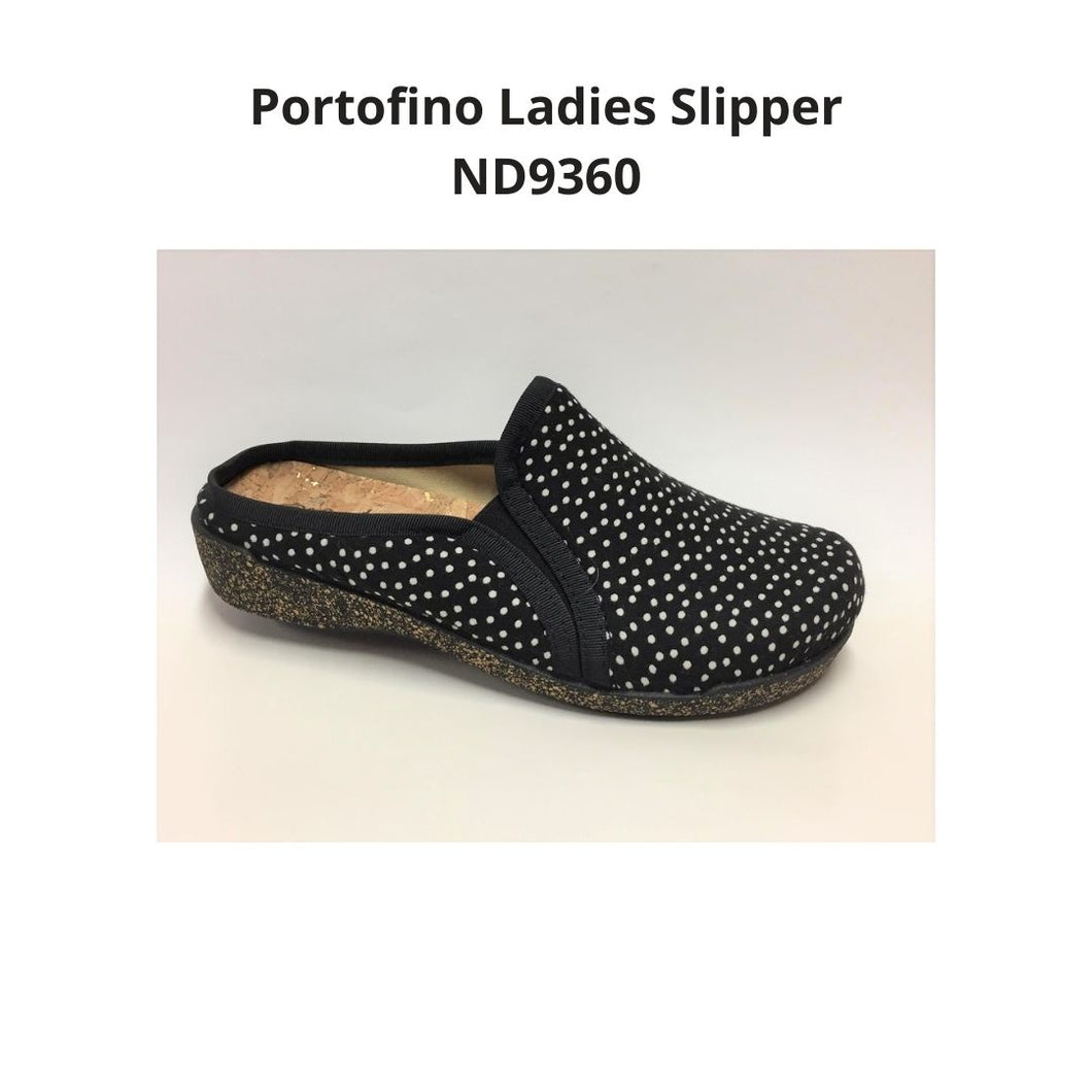Portofino ND9360 Black Slippers
