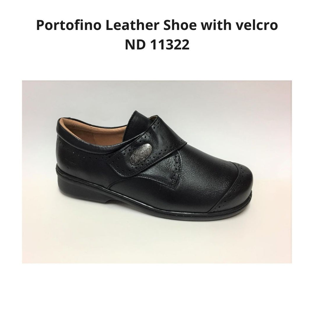 Portofino  ND11322 Nero Black Leather Shoe