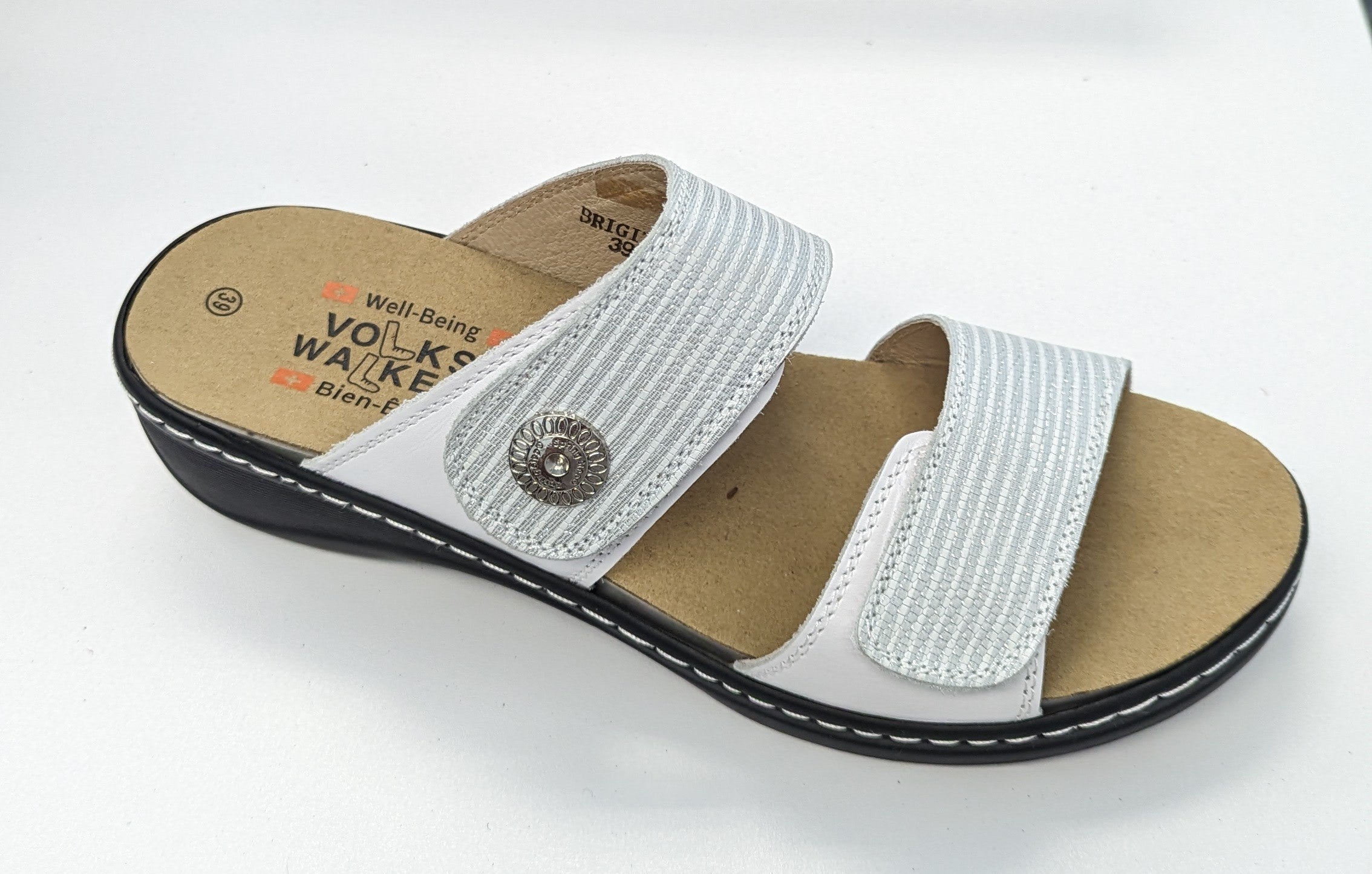 Volkswalkers Brigitte Sandal White