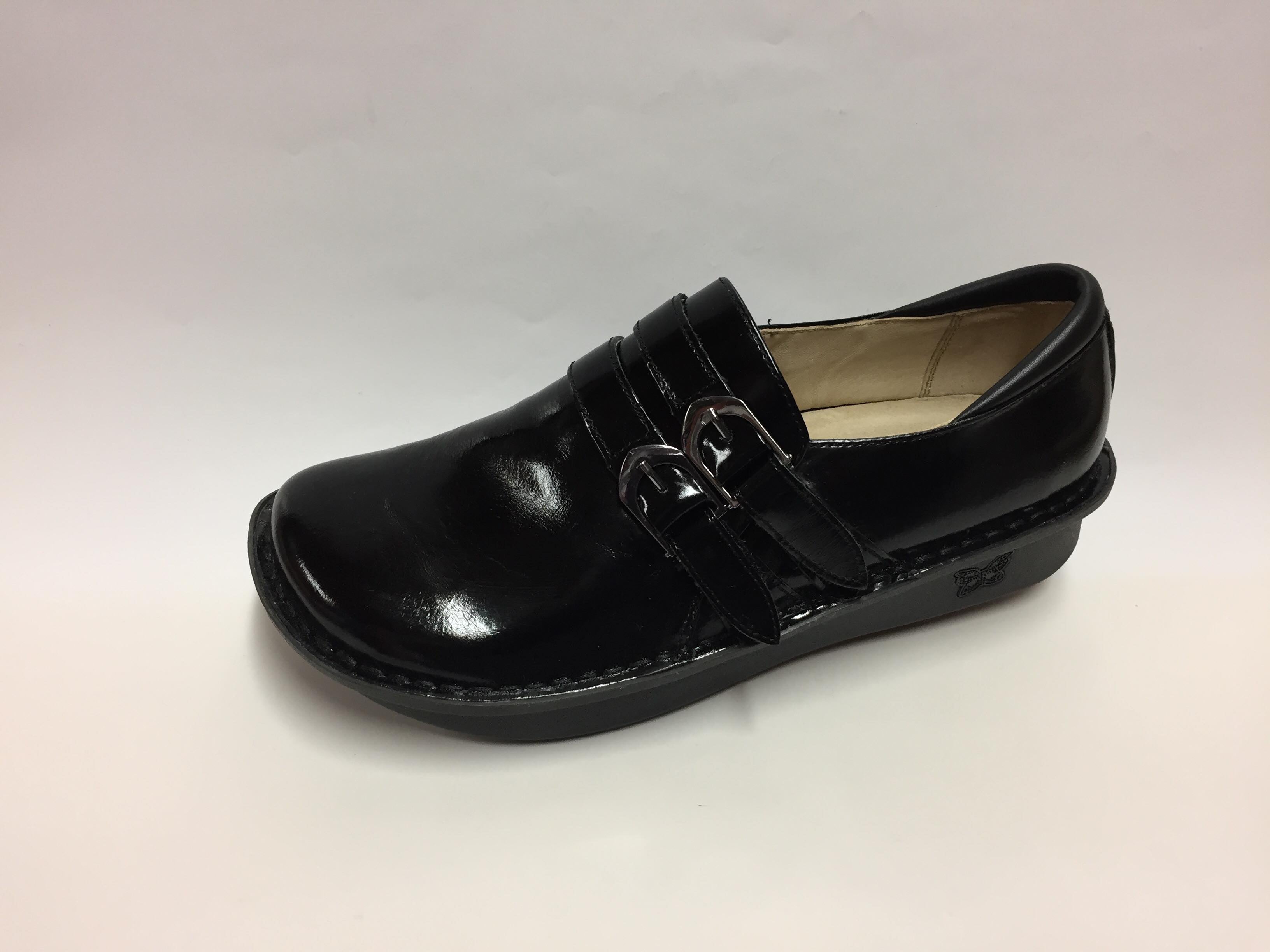 Alegria Alli Black Waxy Shoe