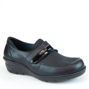 Portofino Black Velcro Shoe